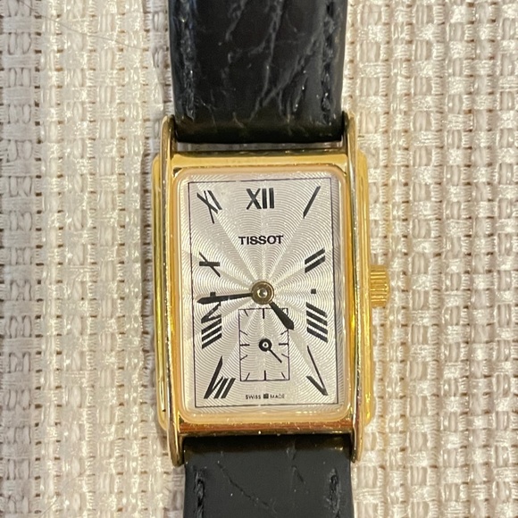 Tissot Accessories - Women's Tissot Rectangular Quartz Watch - Leather Strap